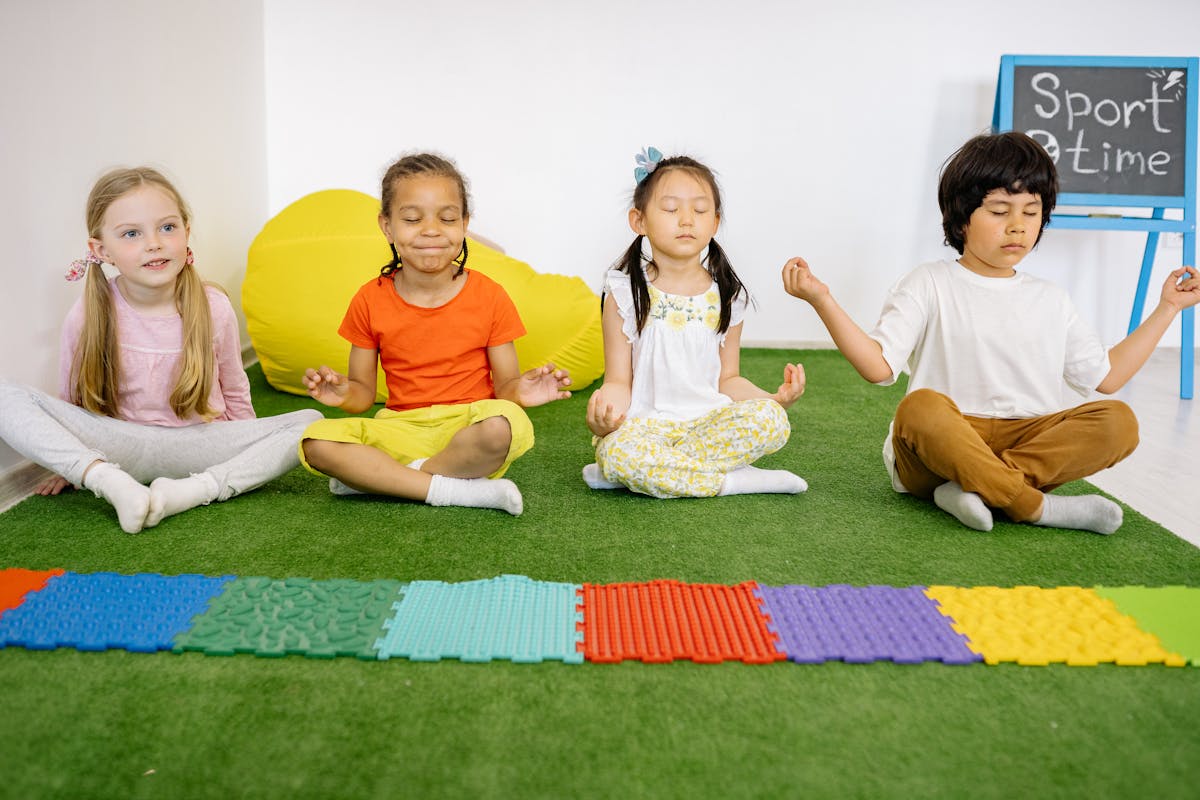 Children doing art activity